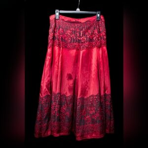 Spirit by Coldwater Creek red and black Skirt 4